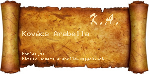 Kovács Arabella névjegykártya