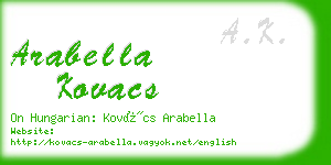 arabella kovacs business card